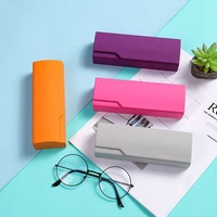 Étui à lunettes rigide en cuir PU multicolore avec logo personnalisé, fabriqué à la main, boîte de rangement pour lunettes optiques, usine Xinhe Shengfu