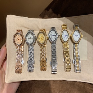 Oval <b>Case</b> Full Zircon Inlaid Women Wrist <b>Watch</b> Minimalist Trendy Bracelet <b>Watch</b> Daily Dress Accessory Wholesale Bulk Supply - Product Image 6