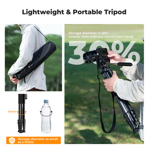 K&F <span class=keywords><strong>Concept</strong></span> S255A3+BV01 Treppiede Leggero da 75 Pollici per Fotocamera, Treppiede Compatto con Telecomando e Supporto Telefono 2-in-1, Treppiede da Viaggio per Smartphone - Product Image 3