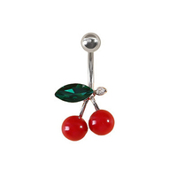 Nouveau piercing tendance pour le nombril en forme de cerise, nouveau piercing tendance pour le nombril pour femmes, bijoux de corps tendance 2026 pour femmes et hommes
