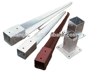 Ancre de poteau en acier galvanisé à chaud avec filetage en pouces et manchons de fixation pour poteaux - Product Image 6