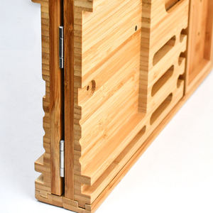 Cadeau de fête prénuptiale : Plateau de bain extensible en bambou pour salle de bain avec <span class=keywords><strong>porte</strong></span>-verre à vin - Product Image 6