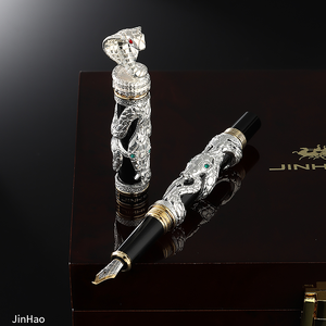 Jinhao-pluma estilográfica Cobra, pluma artística de metal de lujo, las <span class=keywords><strong>mejores</strong></span> <span class=keywords><strong>marcas</strong></span> - Product Image 3