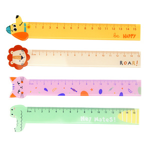 Penggaris hewan akrilik yang menyenangkan dan warna-warni untuk anak-anak pesan inspirasional sekolah dan kerajinan yang dibuat dari plastik - Product Image 3