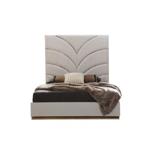 Factory Outlet Simple New Design Bedroom Furniture Queen Size Up-holstered <b>Bed</b> - Product Image 3