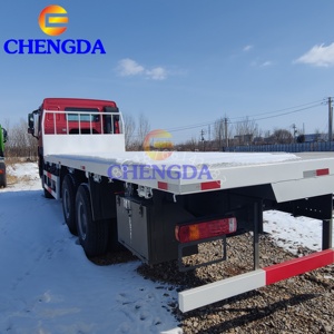 Sinotruk HOWO 6*4 10 bánh xe LHD/rhd Hướng <span class=keywords><strong>d</strong></span>ẫn sử <span class=keywords><strong>d</strong></span>ụng 20 25ton 371 400hp giường phẳng phẳng thiết bị vận chuyển xe tải vận chuyển xe tải chở hàng - Product Image 4