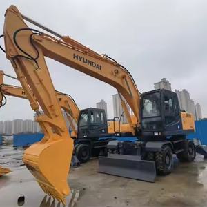 Excavatrice sur pneus puissante Performance Hyundai 210W-7 210W-9 21 tonnes Construction d'occasion Corée d'origine en stock - Product Image 6