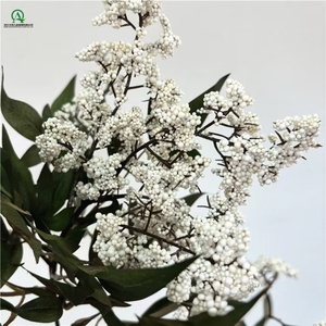 Rama de hojas artificiales de <span class=keywords><strong>Nandina</strong></span> con bayas, tallo largo, hojas de seda, frutos de espuma para decoración del hogar, mesa, bodas, jarrones, días festivos y oficina. - Product Image 2
