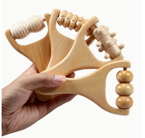 Rouleau de massage en bois pour la tête et le cuir chevelu, outil de relaxation musculaire, rouleau de <span class=keywords><strong>drainage</strong></span> <span class=keywords><strong>lymphatique</strong></span> manuel, rouleau de thérapie en bois - Product Image 1