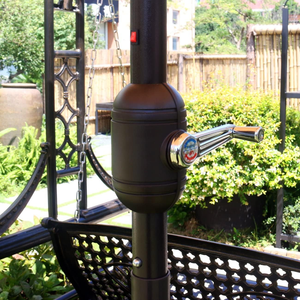 2023 High Quality Large Outdoor Patio <b>Umbrella</b> with LED Solar Light Modern Steel Frame Design for Hotel Garden <b>Table</b> Parasol - Product Image 4