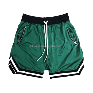 Hot Selling Men's Quick Dry Sports Shorts OEM Custom Logo Printed Mesh Solid Breathable Casual Shorts - Product Image 3