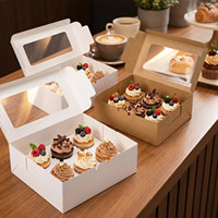 Boîtes à gâteaux en carton avec fenêtre, emballage pour boulangerie, prix avantageux, vente en gros Chine, emballage alimentaire pour mariage
