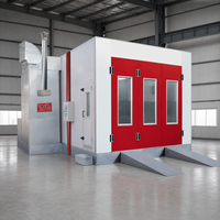 Cabine de peinture chauffée au diesel 24 kW robuste à prix d'usine 80 ° Cabines de peinture automobiles C Baking Car avec éclairage fiable 1000 lux pour atelier automobile