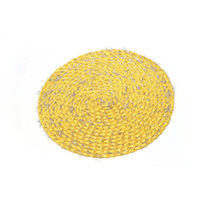 Napperons ronds classiques en PP tissé effet soie, qualité hôtelière, vente en gros, écologiques, couleur/taille personnalisables, antidérapants, réutilisables, pour décoration de table festive