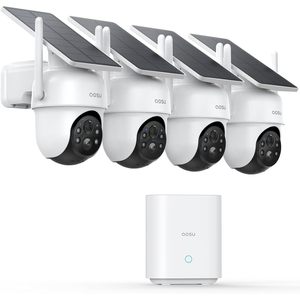 Aosu Solar-Powered Outdoor Security Camera Kit 4-Cam Wireless Home Surveillance System - Product Image 1