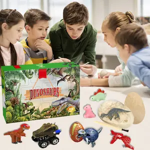 Atacado de fábrica de natal presente vazio caixa vazia dinossauro brinquedos confiável advente calendário para crianças