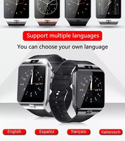 Reloj Inteligente DZ09 BT 2025, Teléfono Android, Reloj de Pulsera Cuadrado con Pantalla TFT de Plástico TPU, Recordatorio de Llamadas, Compatible con Tarjeta SIM y Tarjeta TF, Red 2G