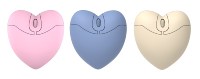 Mouse Optik Nirkabel Bentuk Hati Pink 2.4G 1200DPI Ergonomis 3 Tombol Antarmuka USB untuk Penggunaan di Meja