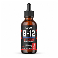 WELLBODY Vitamine B12 Boost d'Énergie Gouttes Liquides Orales Compléments Alimentaires Végétaliens 5000 mcg Vitamine B12 Gouttes Liquides