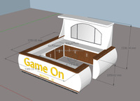 Comptoir de bar personnalisé pour grand restaurant, boîte de nuit, bar, design moderne en forme de bateau