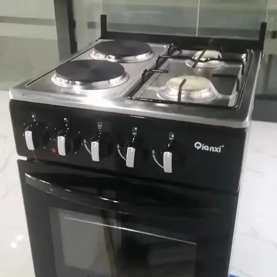 Multi functional oven with natural gas stove upright connected oven two gas two electricity four stove heads liquefied gas