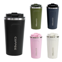 Tasse à café tasses Logo personnalisé tasse de voyage à café rose mignon luxe isolé gobelet en acier inoxydable personnalisé voyage tasse à café