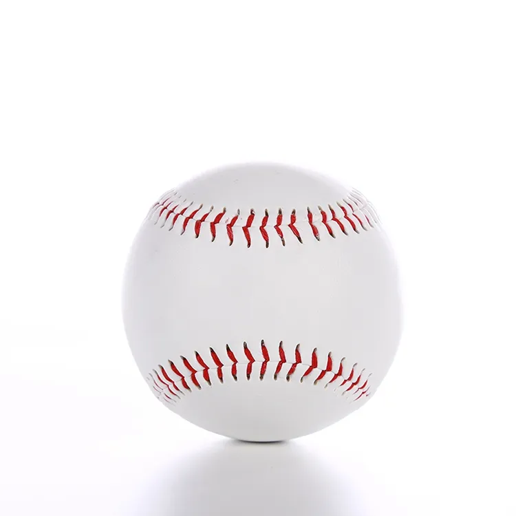 Hecho a mano personalizado golpeando de béisbol blanco bolas a granel de PVC de cuero de la PU de ponderada formación bolas de béisbol