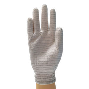 ALLESD Cleanroom Lint Free <strong>ESD</strong> PU Coated Palm Fit <strong>Gloves</strong> Carbon Fiber Antistatic Safety Work <strong>Gloves</strong> - Product Image 4