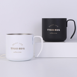 Taza clásica de acero inoxidable a prueba de fugas, taza de café <span class=keywords><strong>y</strong></span> té de 350ml con mango, aislamiento de doble pared para bebidas calientes <span class=keywords><strong>y</strong></span> frías, termo al vacío - Product Image 1