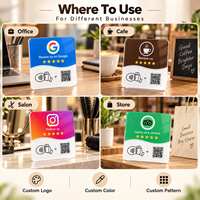 Panneau NFC Mini Étanche avec Code QR et Adhésif pour Comptoirs de Service de Café (13,56 MHz)
