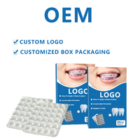 Cire orthodontique OEM Mint, qualité alimentaire, pour appareils dentaires, soulagement, 60 pièces, pack professionnel