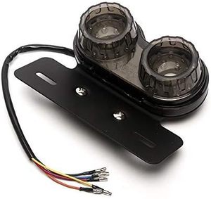 Luz Trasera LED para Motocicleta, Luz de Moto DC 12V, Luz de Freno Integrada con Luz de Matrícula Genérica para ATV Chopper - Product Image 2