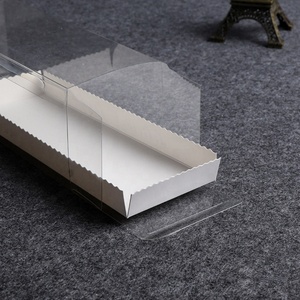 Cake Shop Dessert Shop Wholesale Portable Custom logo Transparent Handle Dessert Cake Gift Package <b>Box</b> - Product Image 2
