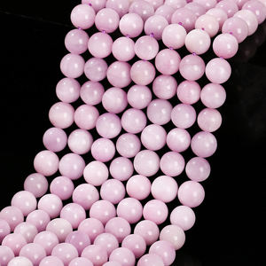 JD GEMS Grosir Manik-manik <span class=keywords><strong>Kunzite</strong></span> Ungu Alami Bulat untuk Perhiasan Gelang Kristal, Perlengkapan DIY - Product Image 2