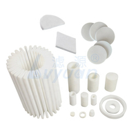 Silinder Filter Plastik PTFE Sintered 0.2 Mikron, Disk Filter Udara, Wadah Tekan, Produktivitas 500L/Jam, Filtrasi Gas Cair