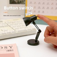 Lampe de bureau petite lampe de lecture lanterne chaude pour les yeux maison de poupée miniature pliante lampe de table à LED modèle meubles jouets