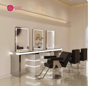 Yicheng Beauty 2024 Well Design Estación de espejo de salón de espejo de un solo lado para peluquería Estación de maquillaje con LED con CE,ISO - Product Image 4