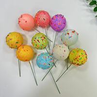 Fournitures de fête 20 pièces mélangées dans un sac de taille différente type de sucre forme ronde fausse boule décoration de gâteau