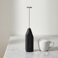 Mousseur à lait automatique portatif à piles en acier inoxydable, design vintage, écologique, pour café, prix de gros