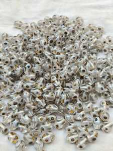 Cuentas Sueltas de Cristal de Murano Murini, Ovaladas y Redondas, en Negro, Blanco y Amarillo, para la Elaboración de Joyería, en Caja - Product Image 4