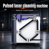 Nettoyeur laser à impulsions refroidi par air 300W, machine de nettoyage laser pour le bois, pour l'élimination de la rouille, de la peinture, de l'huile et des oxydes sur surfaces dures