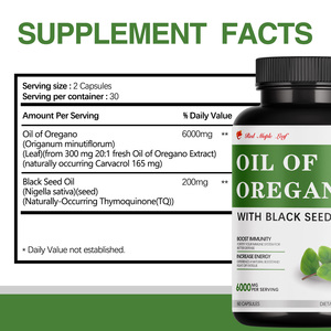 Huile d'origan et huile <span class=keywords><strong>de</strong></span> nigelle en capsules rigides - Haute teneur en carvacrol/thymoquinone, certifié GMP, mélange d'herbes naturelles pour achat en gros - Product Image 4
