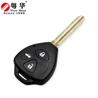 Coque de clé de voiture à distance 3 boutons FOB pour Toyota Camry RAV4 Yaris Prado Tarago Corolla REIZ Crown Avalon Venza