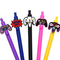 Autocollants en caoutchouc souple pour console de jeu de style nouveau, pour le bricolage, papeterie pour étudiants et usage au bureau, stylo bille coloré