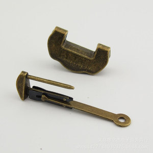 Combination <b>Pad</b> <b>Lock</b> Rectangular Distressed Finish Single Lever Locking Jewelry Box Use - Product Image 5