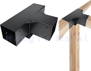 Robuste bricolage bois bois Pergola Gazebo pont garde-corps Kit matériel Pergola poste Base poste ancre rideau mur accessoires - Product Image 6