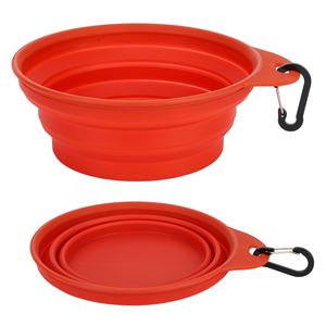 Taşınabilir katlanabilir köpek kasesi katlanabilir silikon genişletilebilir fincan çanak seyahat için su ve gıda besleme evcil yavru ve kediler için - Product Image 6