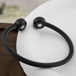 Adjustable Elastic Stainless Steel Twisted Cable Cuff <b>Bangle</b> Bracelet Stylish <b>for</b> <b>Men</b> and Women - Product Image 3