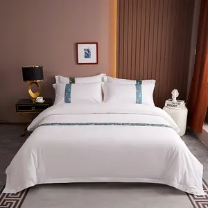 MU Professional supplier white sateen 60 cotton hotel bedding 4-piece set 2024 good quality bedding set for sale