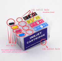 Cartouche d'encre vide rechargeable 4 couleurs (BK, C, M, Y) avec puce ARC pour imprimante Epson EW-052A EW-452A (Japon)